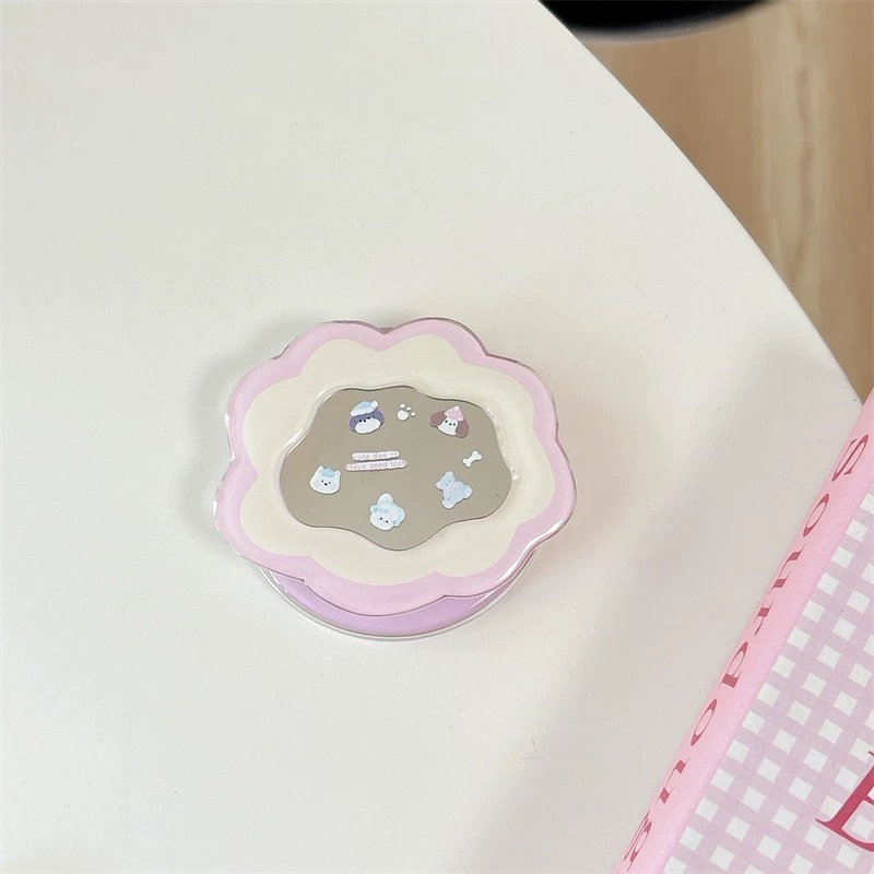 Pop Socket Grip - 귀여운 인스타 미러 팝소켓 텔레스코픽 만화