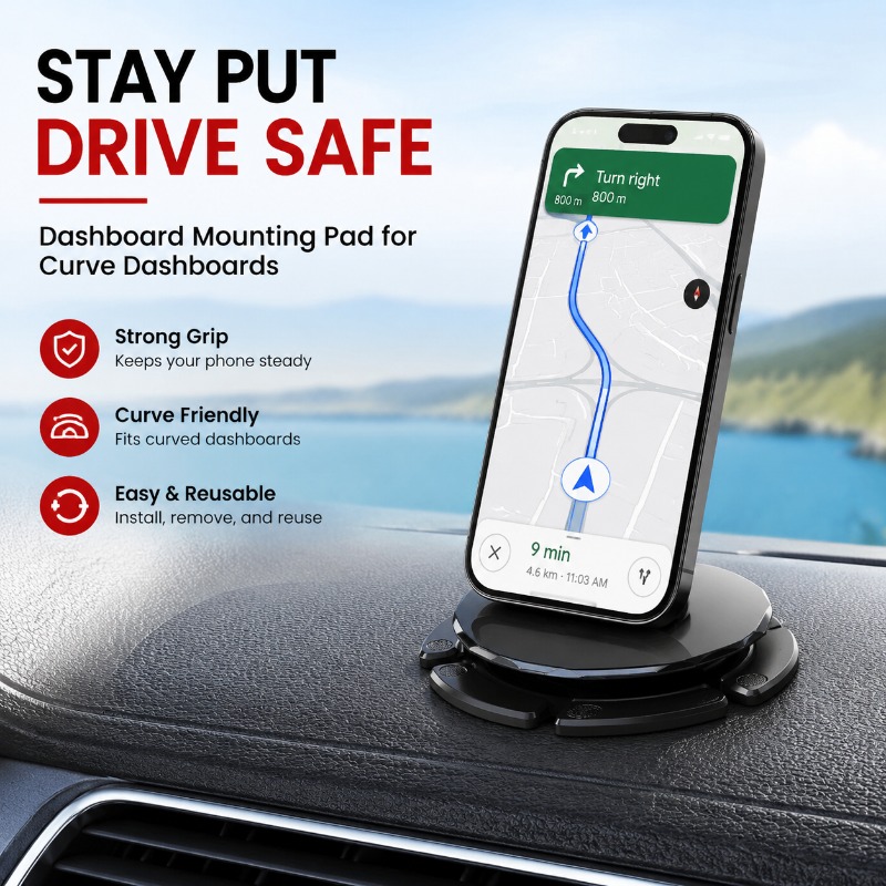 Car Mount Phone - 대시보드 장착 패드 흡착 컵 휴대폰