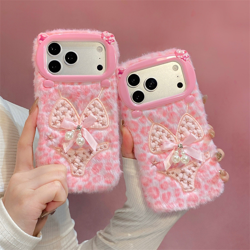 Apple Iphone 16 - 진주 비키니 디자인 플러시 케이스 아이폰