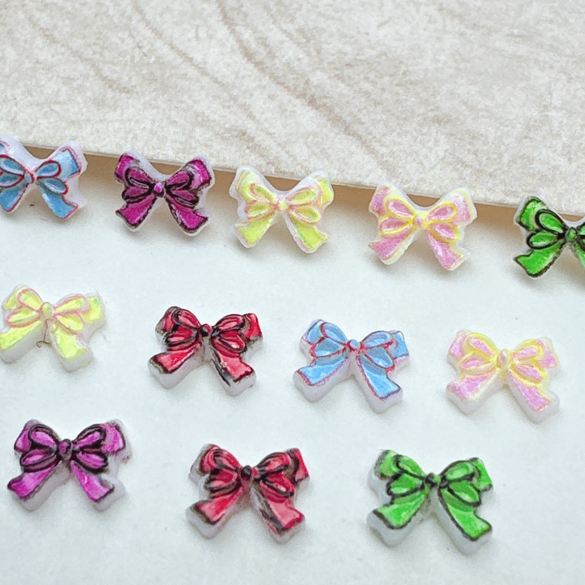 Phone Accessories Clipart - 30/50/100개, 달콤한 나비 매듭 네일 아트