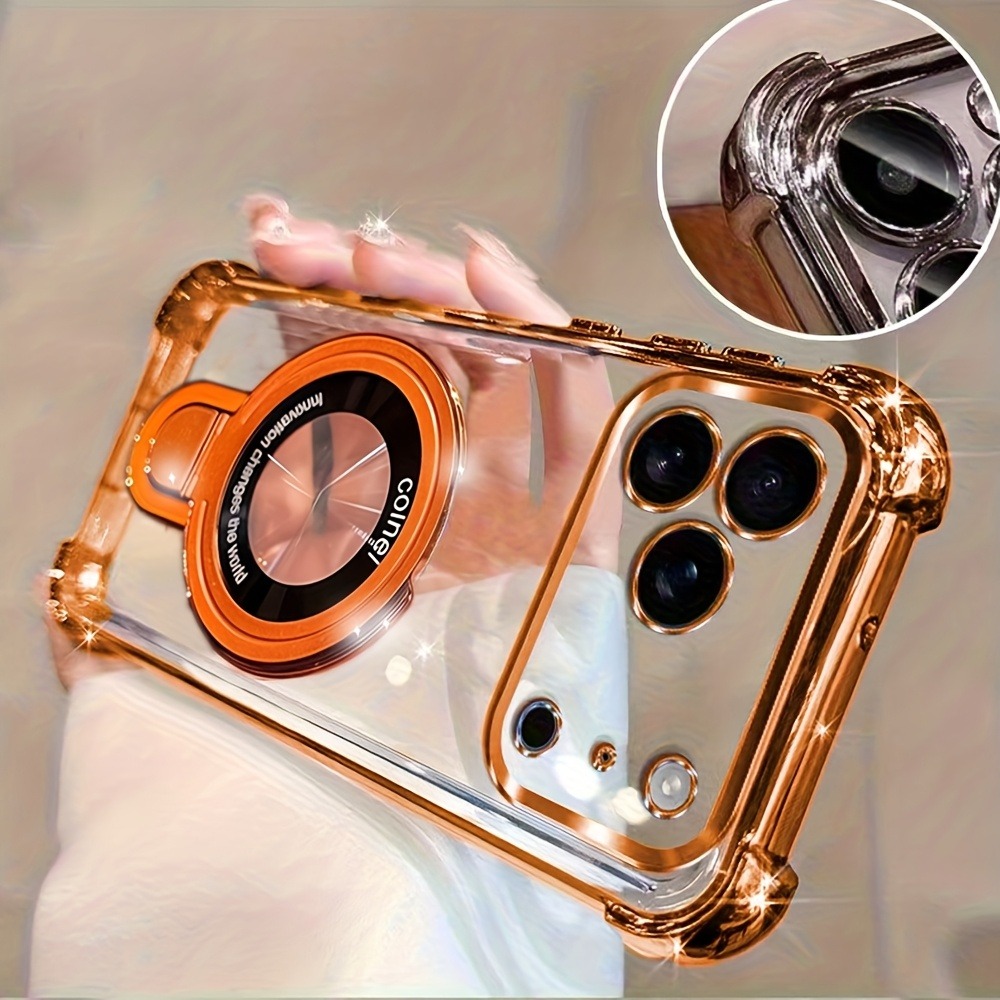 Phone Accessories Popsocket - 고급 투명 도금 폰 케이스 (아이폰
