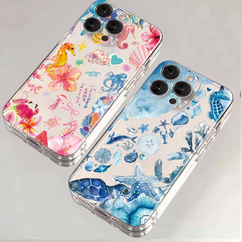 Samsung Galaxy S25 - 여름 만화 거북이 패턴 삼성 갤럭시