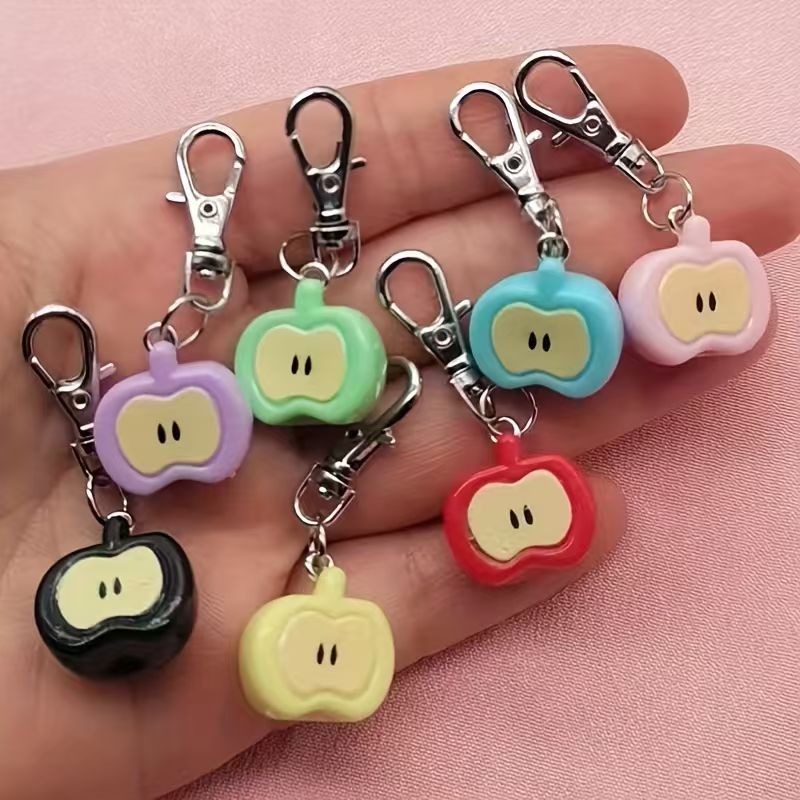 Phone Accessory - 7개의 레진 모조 애플 키체인, 가방
