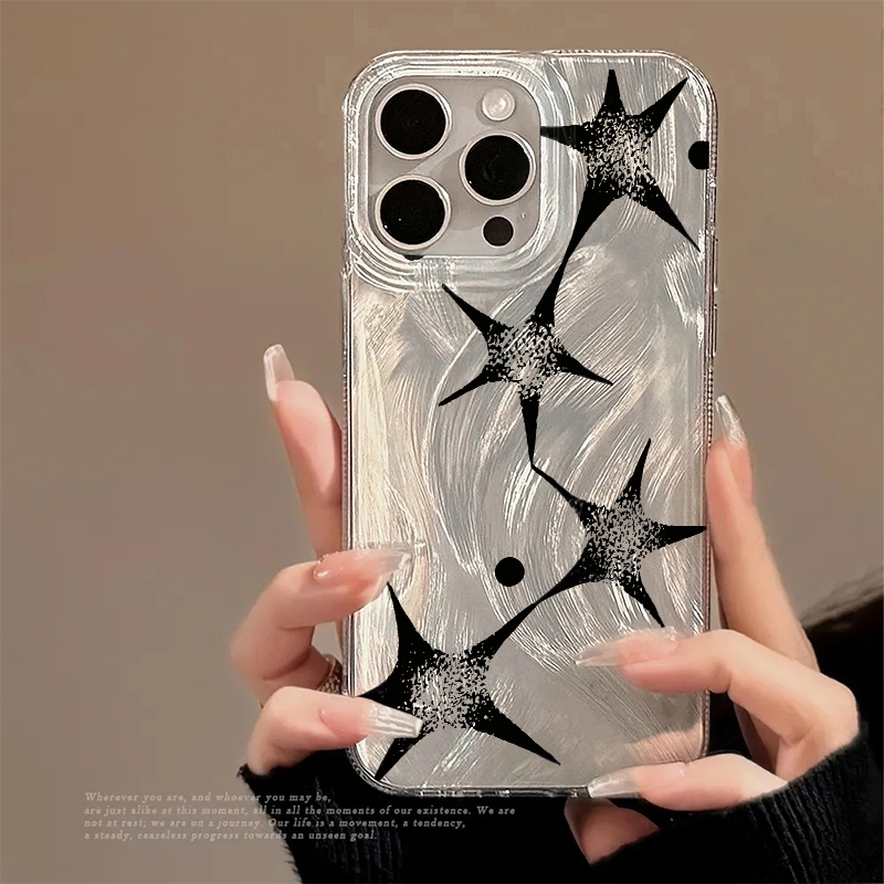Apple Iphone 16 - 샤이닝 스타 트렌디 패턴 폰 케이스