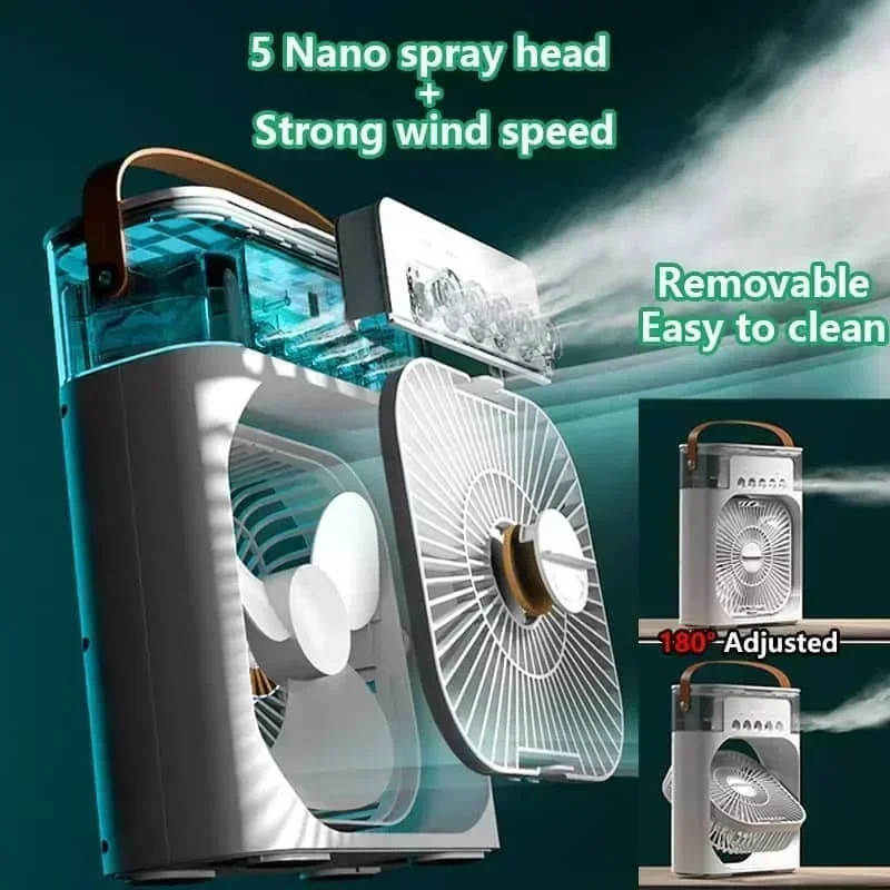 3 in 1 미니 에어컨 가정용 소형 에어쿨러 LED  - Phone Cooling Fan 리뷰 및 가격