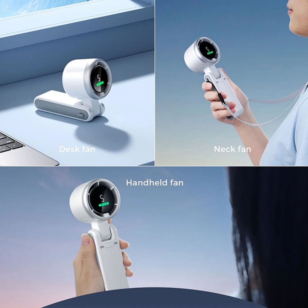 휴대용 미니 선풍기 접이식/목걸이형/핸드헬드 타입-C  - Phone Cooling Fan 리뷰 및 가격