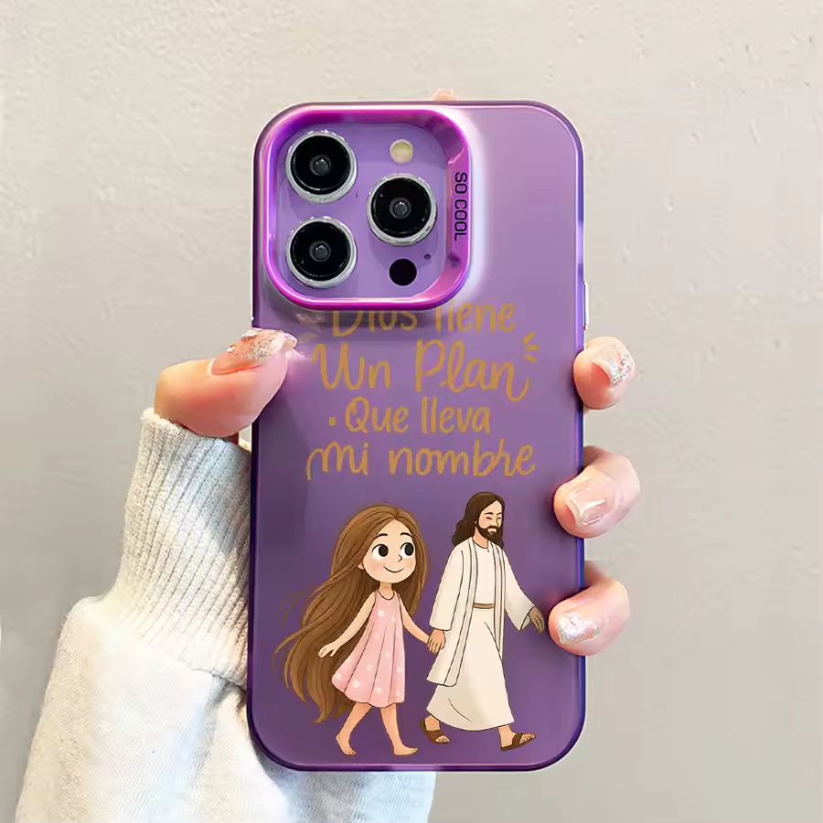 귀여운 소녀와 함께 하나님과 함께 걷는 무광 폰 케이스 - Apple Iphone 16 리뷰 및 가격