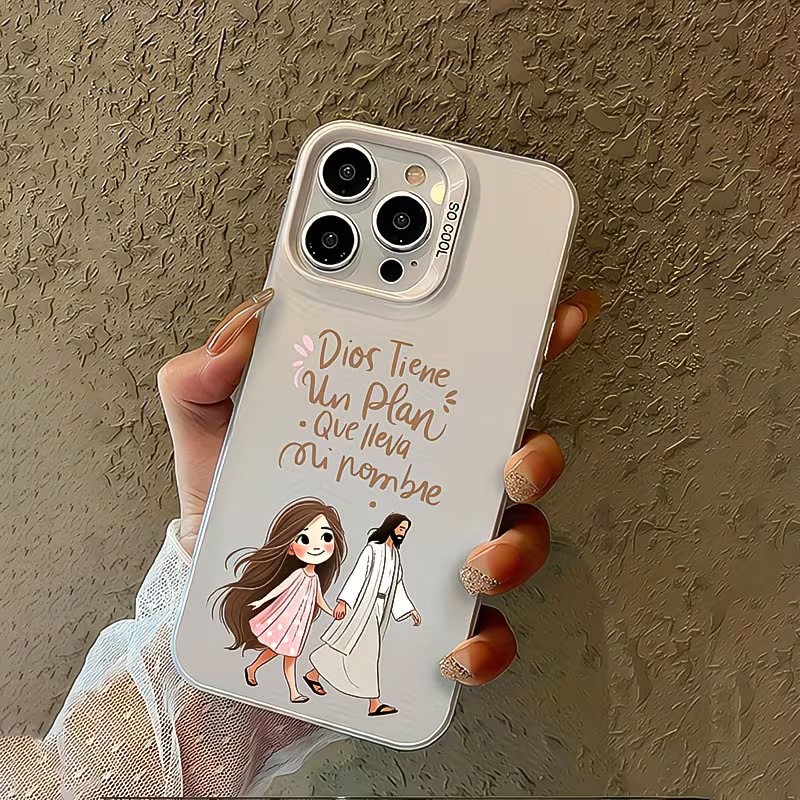 귀여운 소녀와 함께 하나님과 함께 걷는 무광 폰 케이스 - Apple Iphone 16 리뷰 및 가격