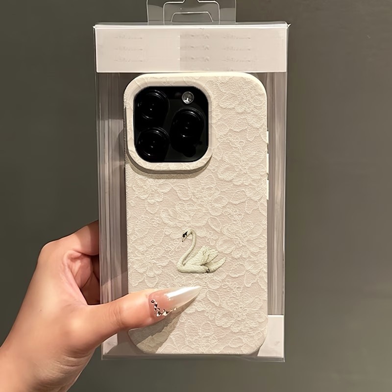 레이스 스완 패턴 리치 텍스처 폰 케이스 (아이폰 17 - Apple Iphone 16 리뷰 및 가격