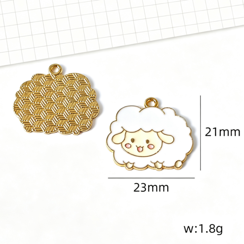 10pcs 만화 귀여운 작은 동물 양 꿀벌 펜던트 DI - Phone Accessory 리뷰 및 가격