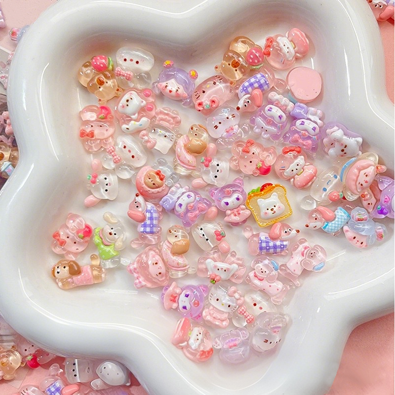/10-100pcs 미니 부드러운 투명 혼합 수지 액세 - Phone Accessories Clipart 리뷰 및 가격